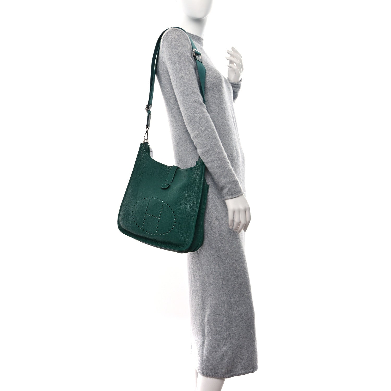 Hermes Taurillon Clemence Evelyne III PM Malachite 3 of 8