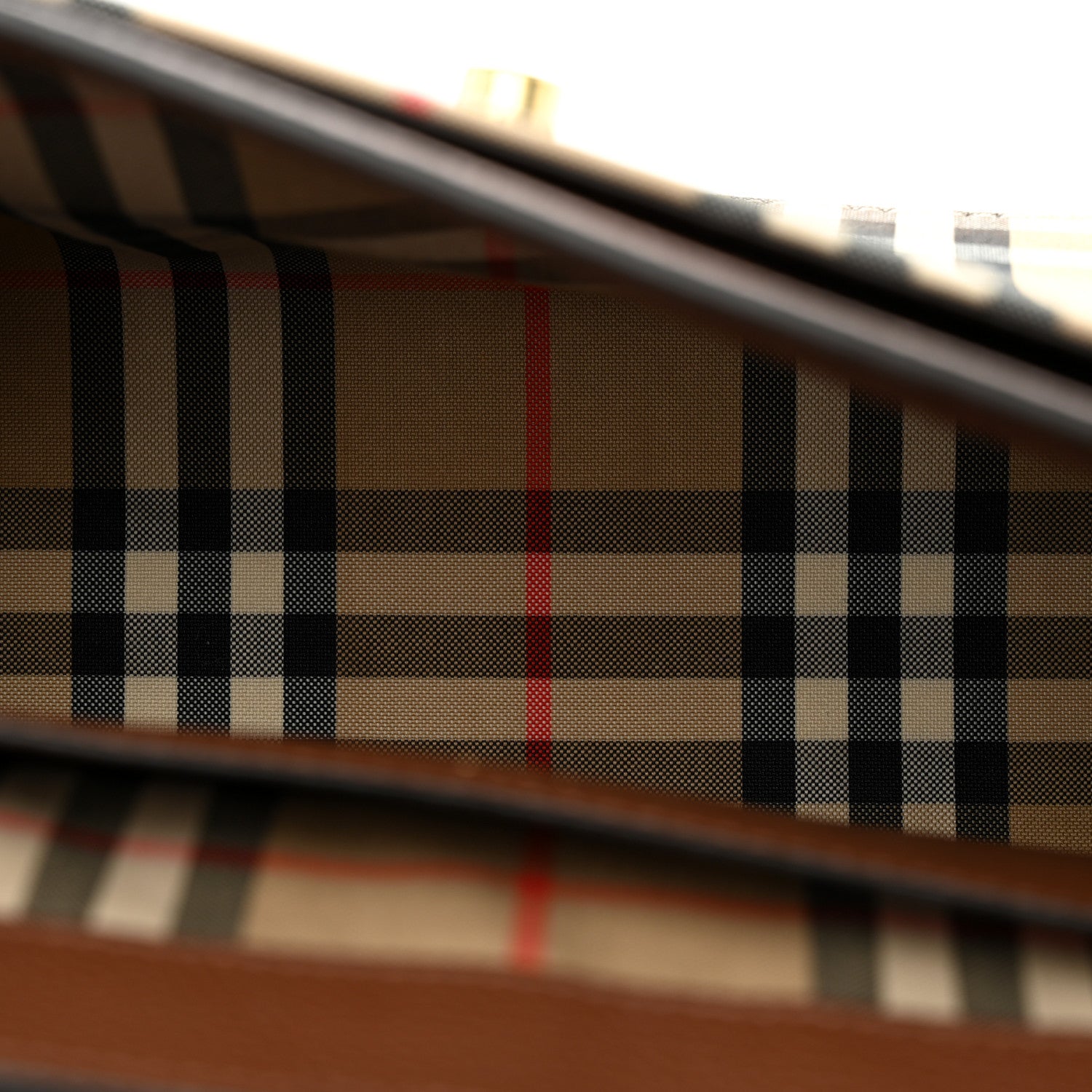 Burberry Calfskin Vintage Check Note Crossbody Bag Tan 5 of 12