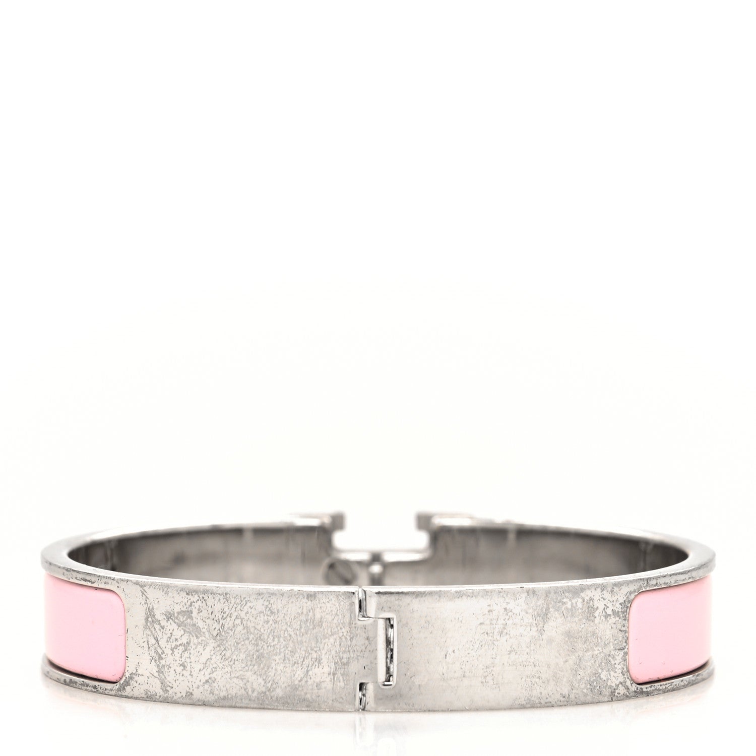 Hermes Enamel Narrow Clic Clac H Bracelet PM Rose Candeur 3 of 5