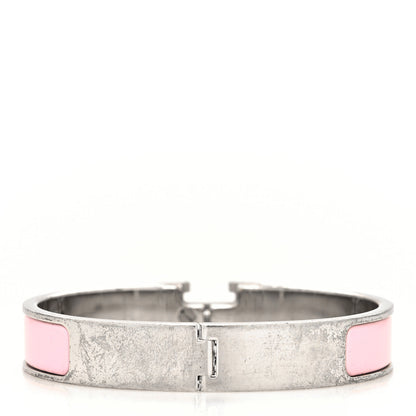Hermes Enamel Narrow Clic Clac H Bracelet PM Rose Candeur 3 of 5