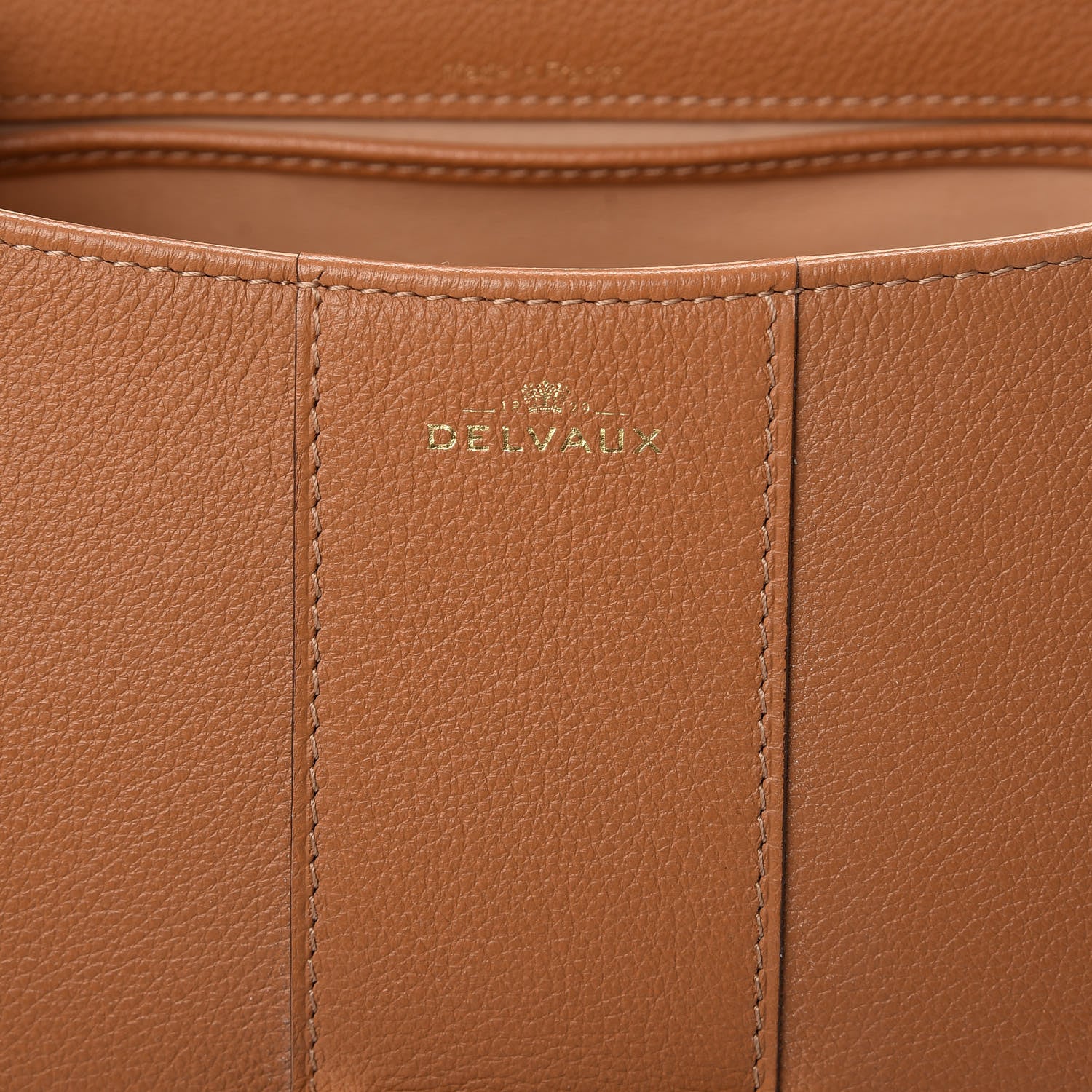 Delvaux Grained Calfskin Mini Brillant Satchel Natural 7 of 10