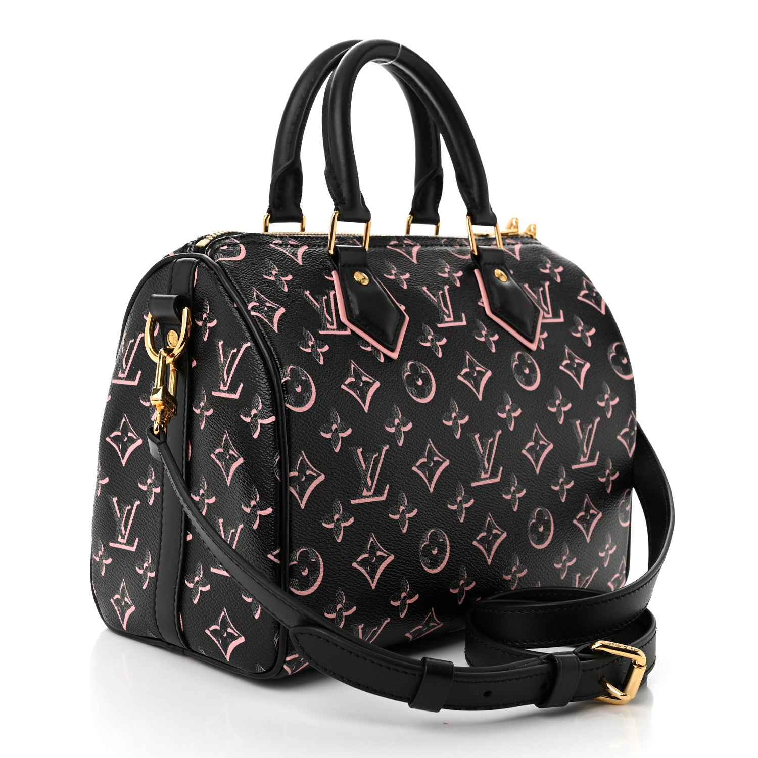 Louis Vuitton Monogram Fall for You Speedy Bandouliere 25 Black 3 of 9