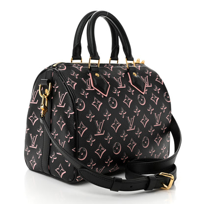 Louis Vuitton Monogram Fall for You Speedy Bandouliere 25 Black 3 of 9