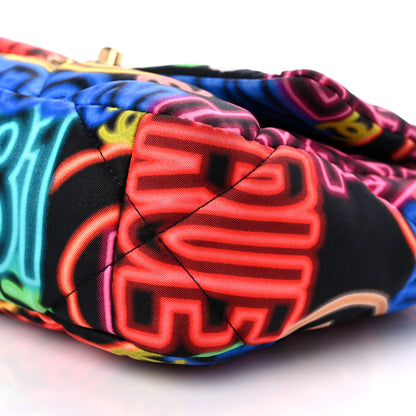 Chanel Fabric Printed Medium Chanel 19 Flap Black Multicolor 9 of 10