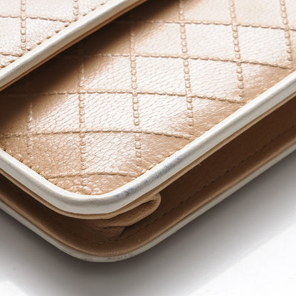 Chanel Calfskin Quilt Embossed CC Wallet On Chain WOC Beige 10 of 12