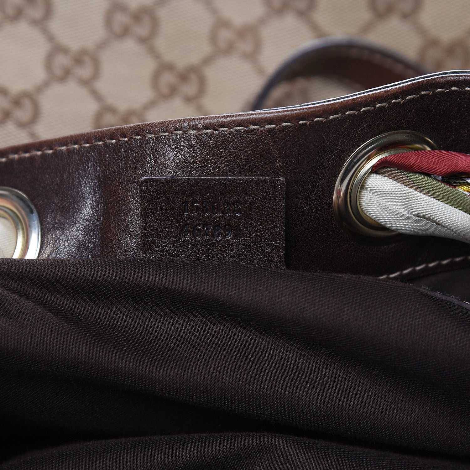 Gucci Monogram Large Positano Tote Brown 6 of 14