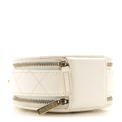 Chanel Lambskin Quilted Round Handle With Care Vanity With Chain White 3 of 12