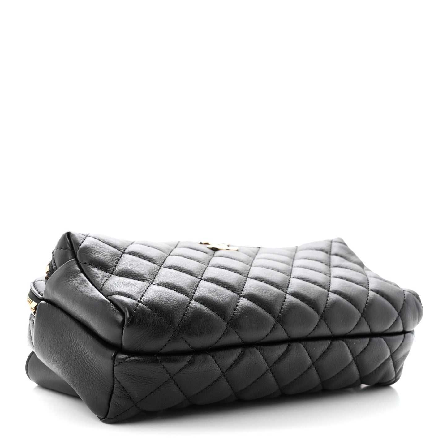 Calfskin Quilted Waist Bag Black