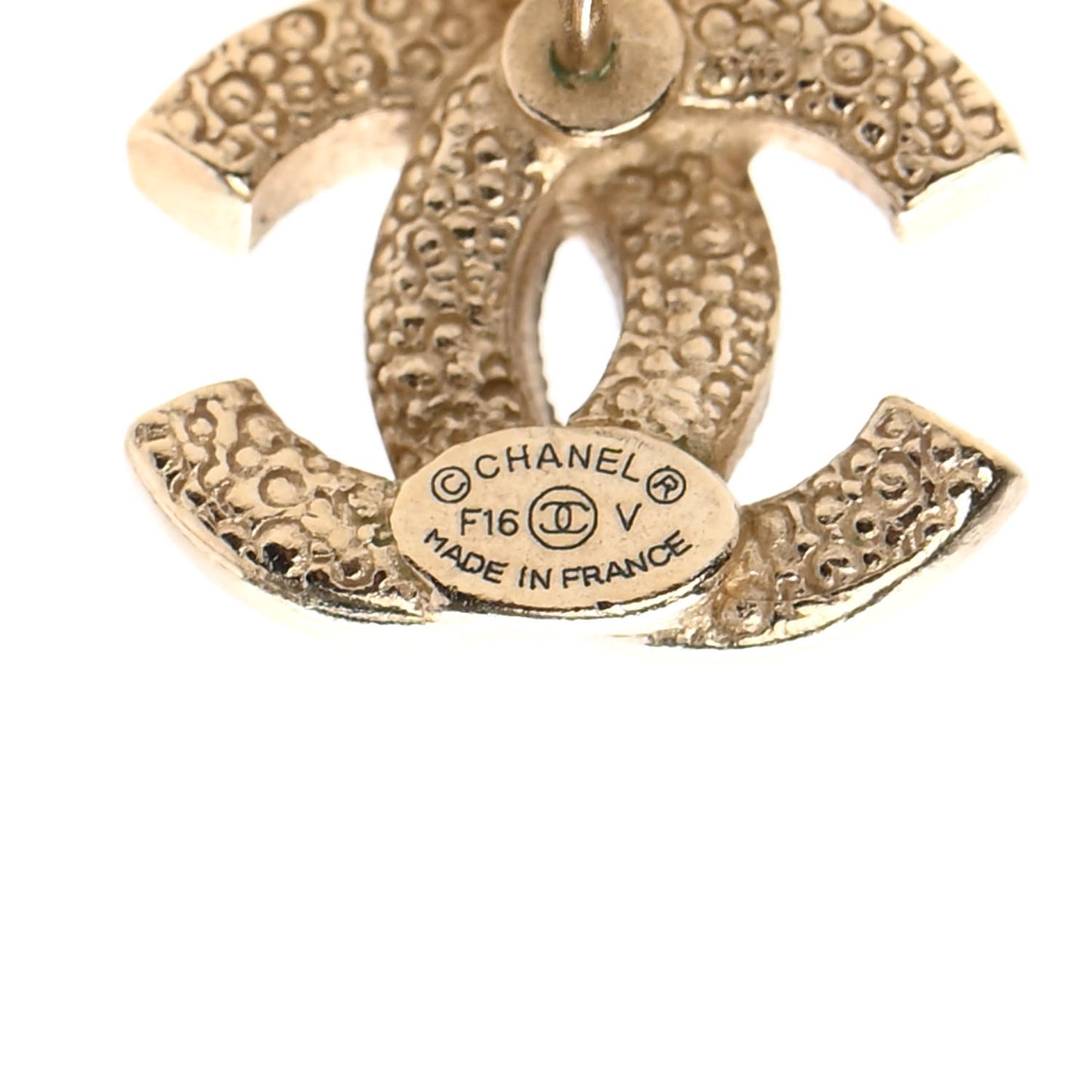 Crystal Timeless CC Earrings Light Gold