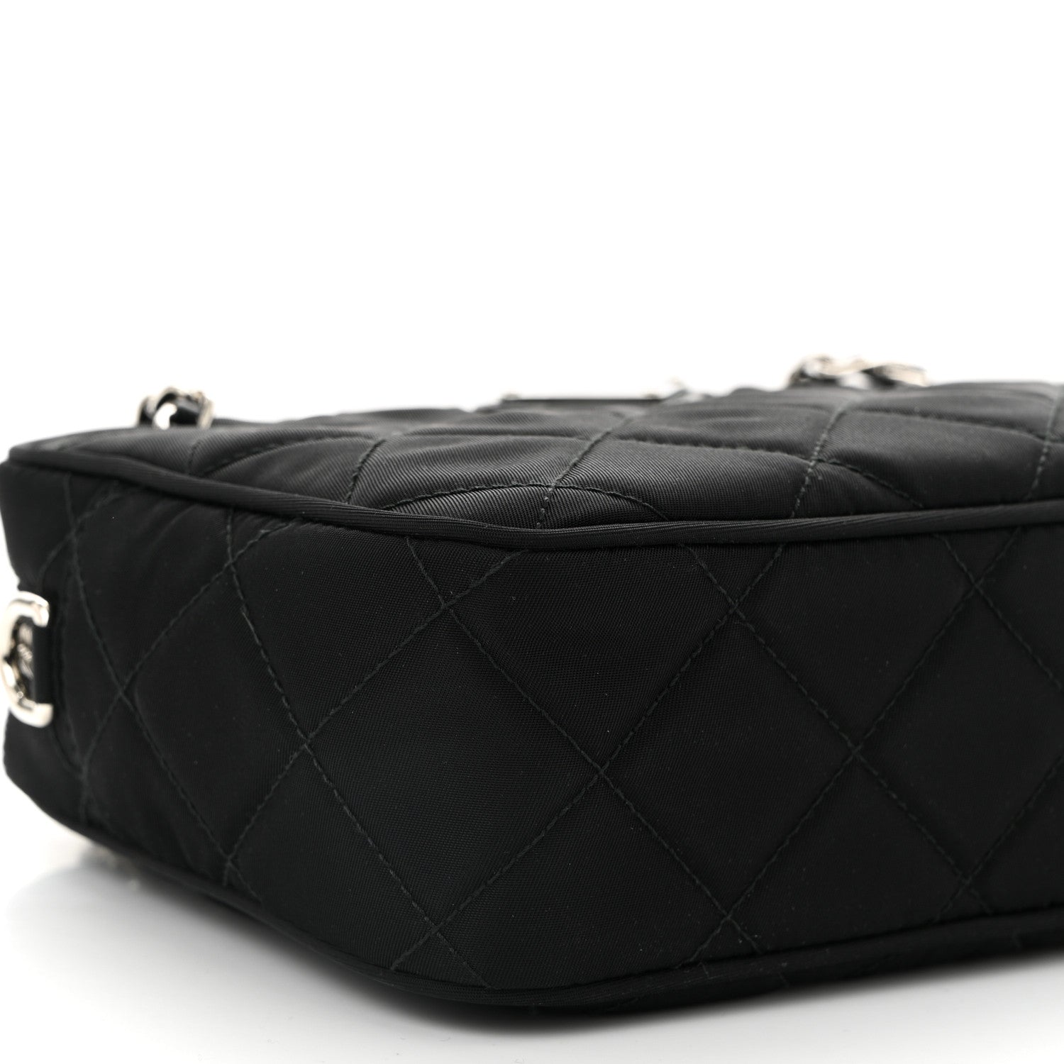 Prada Nylon Tessuto Impuntu Quilted Bandoliera Crossbody Bag Black 10 of 11