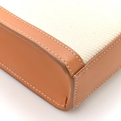 Celine Canvas Calfskin Mini Vertical Cabas Natural Tan 10 of 13