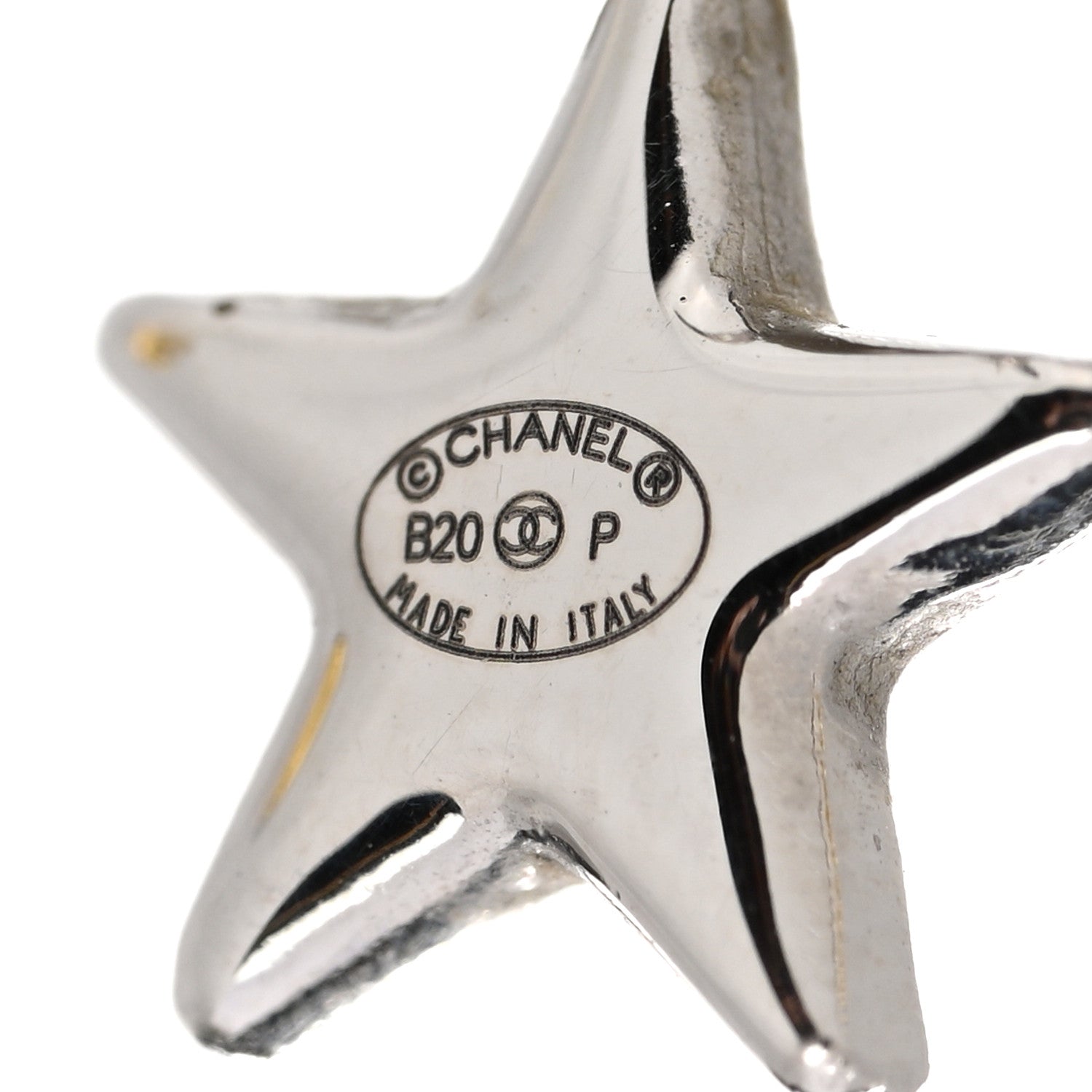 Chanel Crystal Starfall Drop CC Earrings Silver 4 of 7