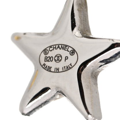 Chanel Crystal Starfall Drop CC Earrings Silver 4 of 7