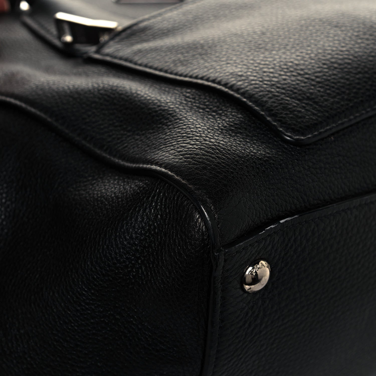 Prada Glace Calf Twin Pocket Tote Black 16 of 26