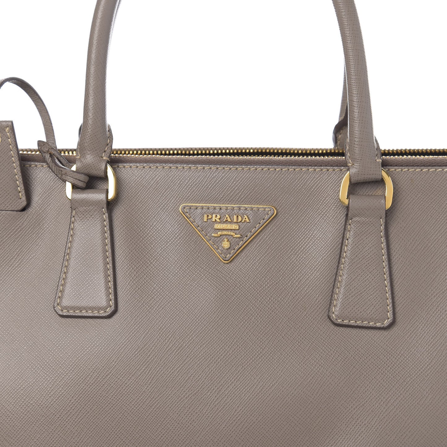 Saffiano Medium Galleria Double Zip Tote Argilla