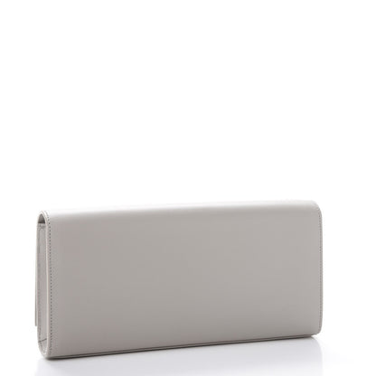 Saint Laurent Calfskin Classic Monogram Tassel Clutch Souris 3 of 7