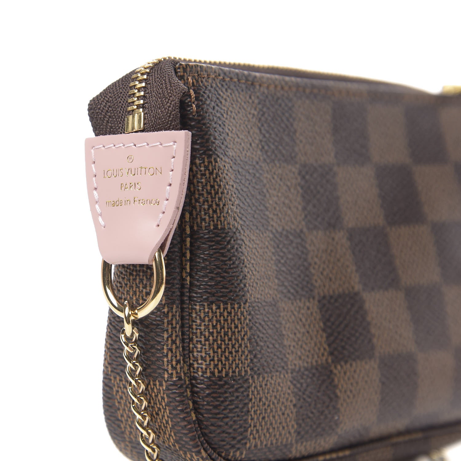 Louis Vuitton Damier Ebene 2020 Christmas Animation Big Wheel Mini Pochette Accessories Rose Ballerine 6 of 7