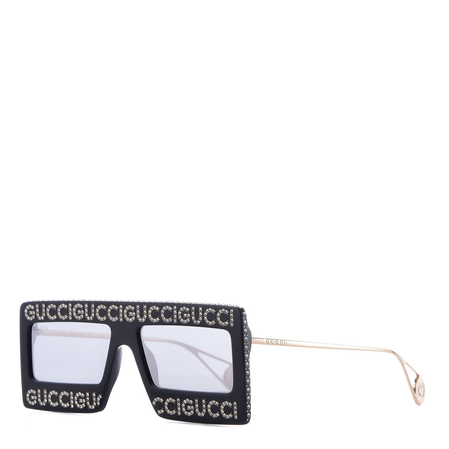 Acetate Crystal Mask-Frame Sunglasses GG0431S Black