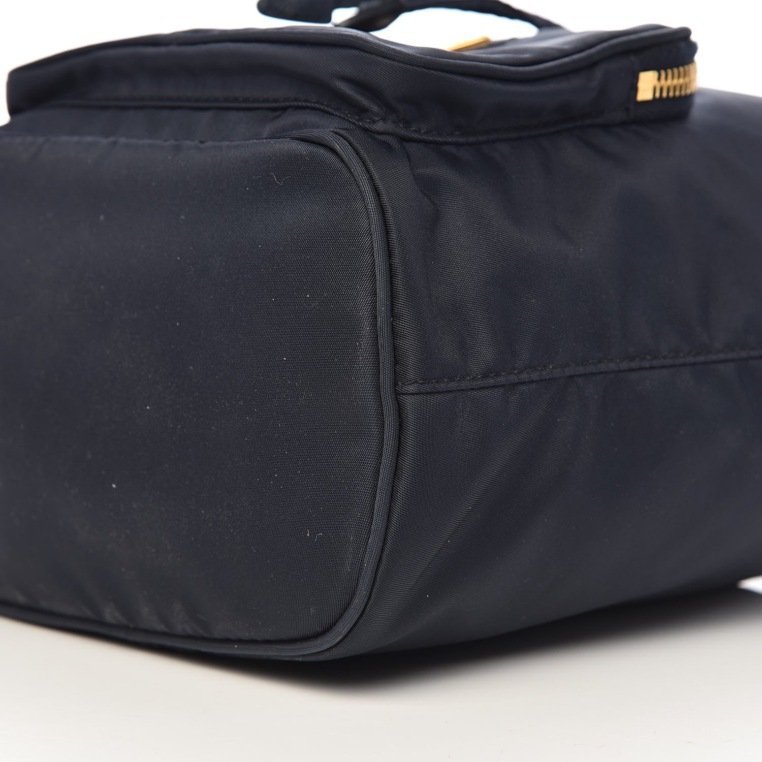 Prada Saffiano Tessuto Nylon Mini Bucket Crossbody Bag Blue 9 of 11