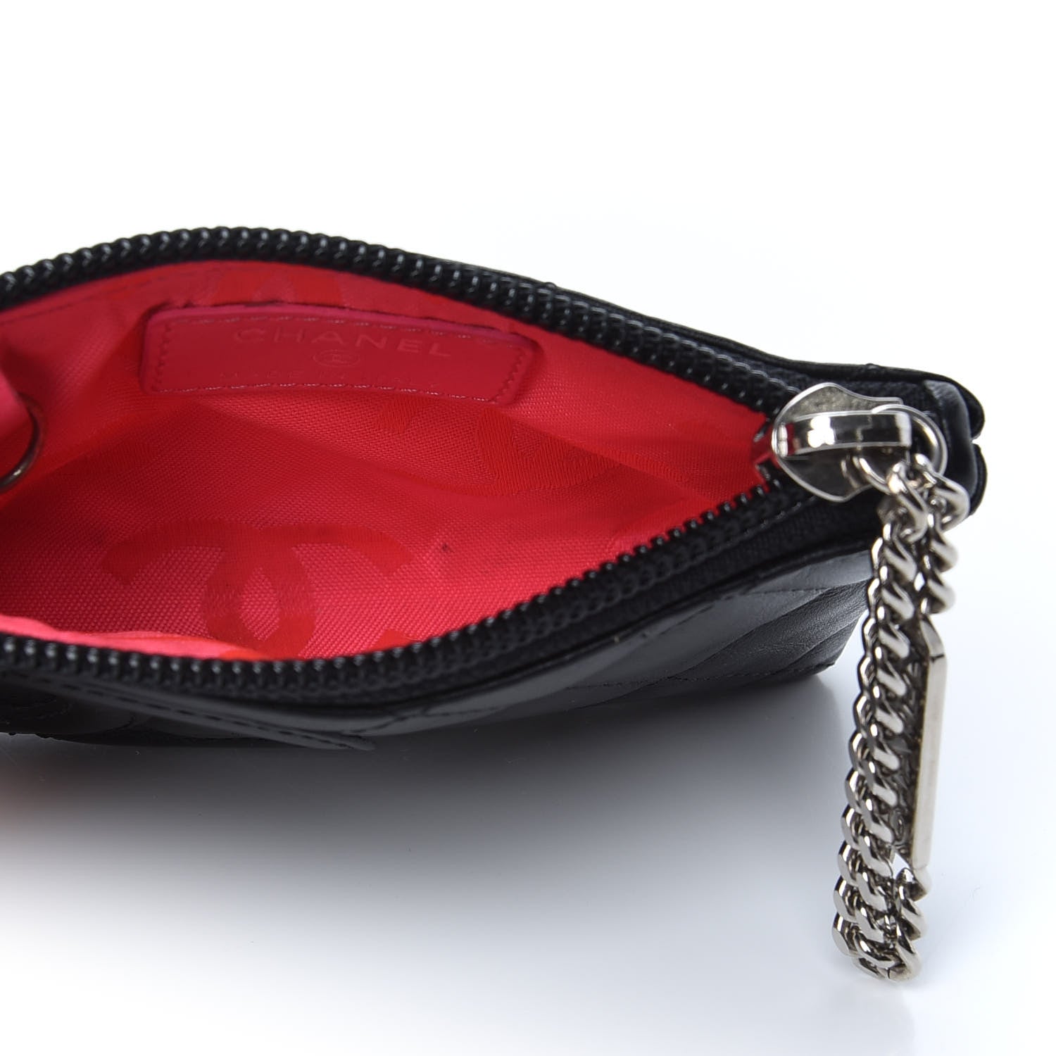 Chanel Calfskin Quilted Cambon Key Pouch Black 5 of 7
