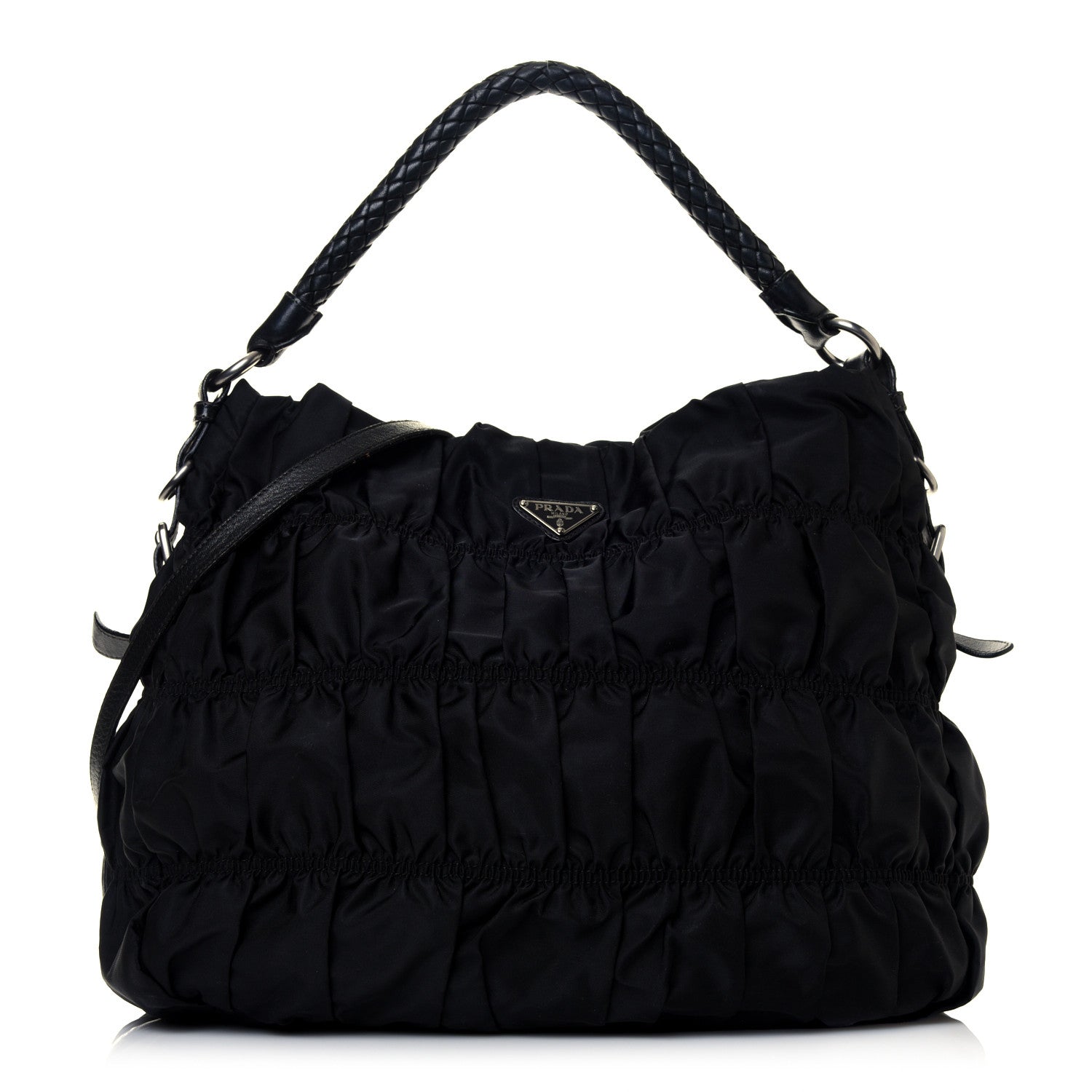 Prada Tessuto Nylon Gaufre Hobo Black 1 of 4