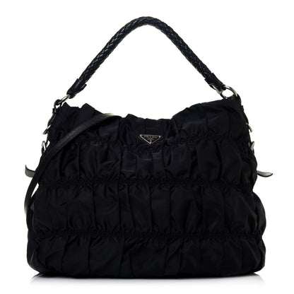 Prada Tessuto Nylon Gaufre Hobo Black 1 of 4