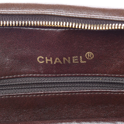 Chanel Lambskin Chevron Quilted Shoulder Bag Brown 6 of 24