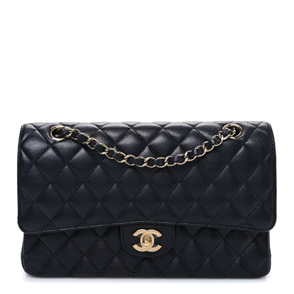 Chanel Caviar Quilted Medium Double Flap Navy 1 of 9