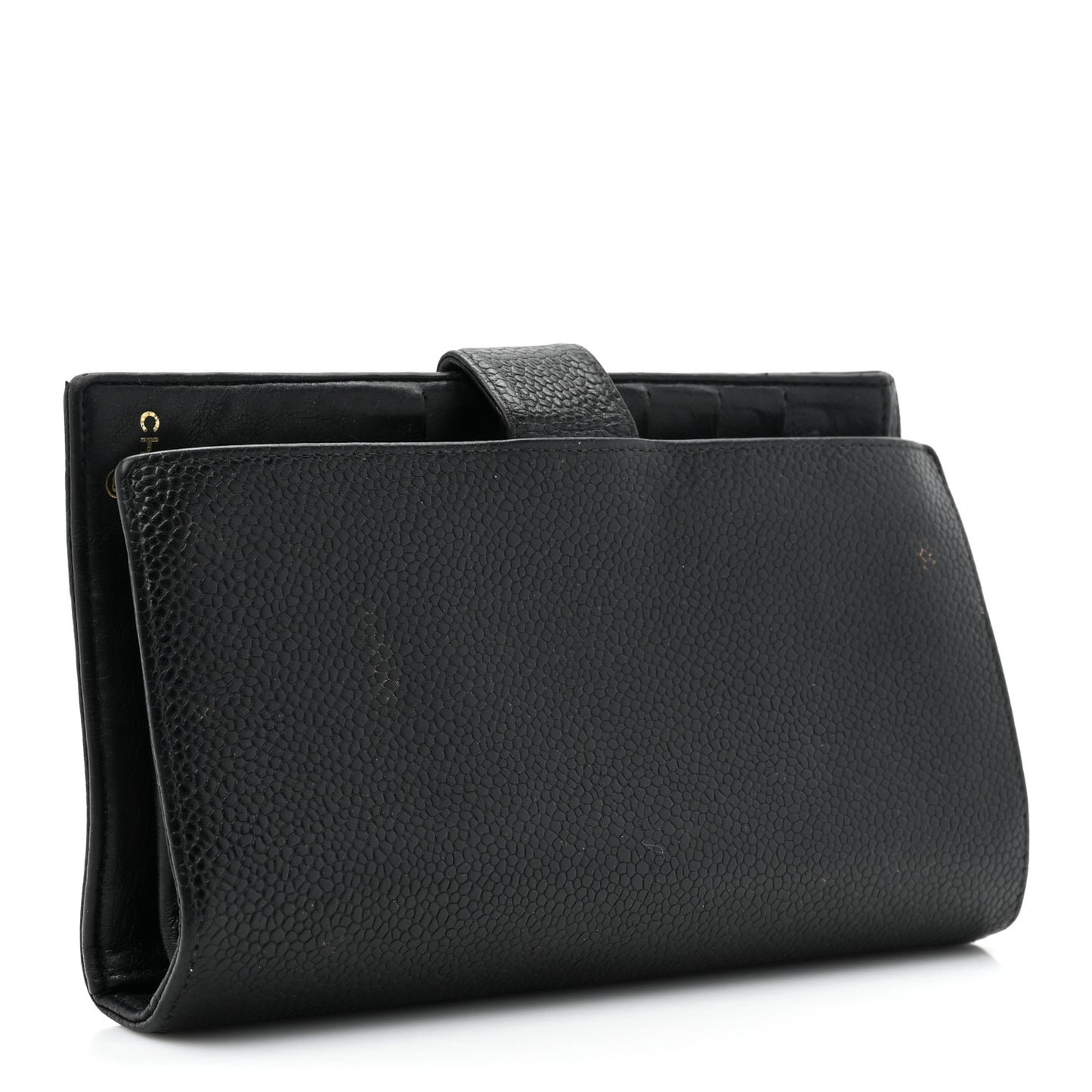 Caviar Timeless CC Zipped Pocket Wallet Black