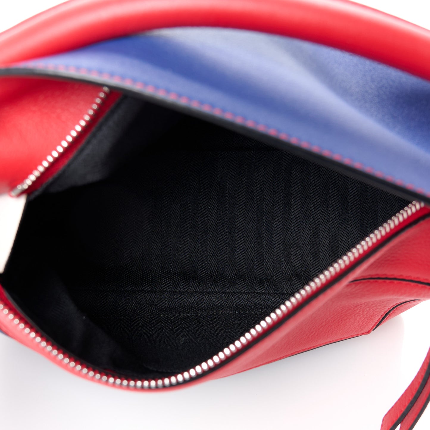 Calfskin Small Puzzle Bag Red Blue