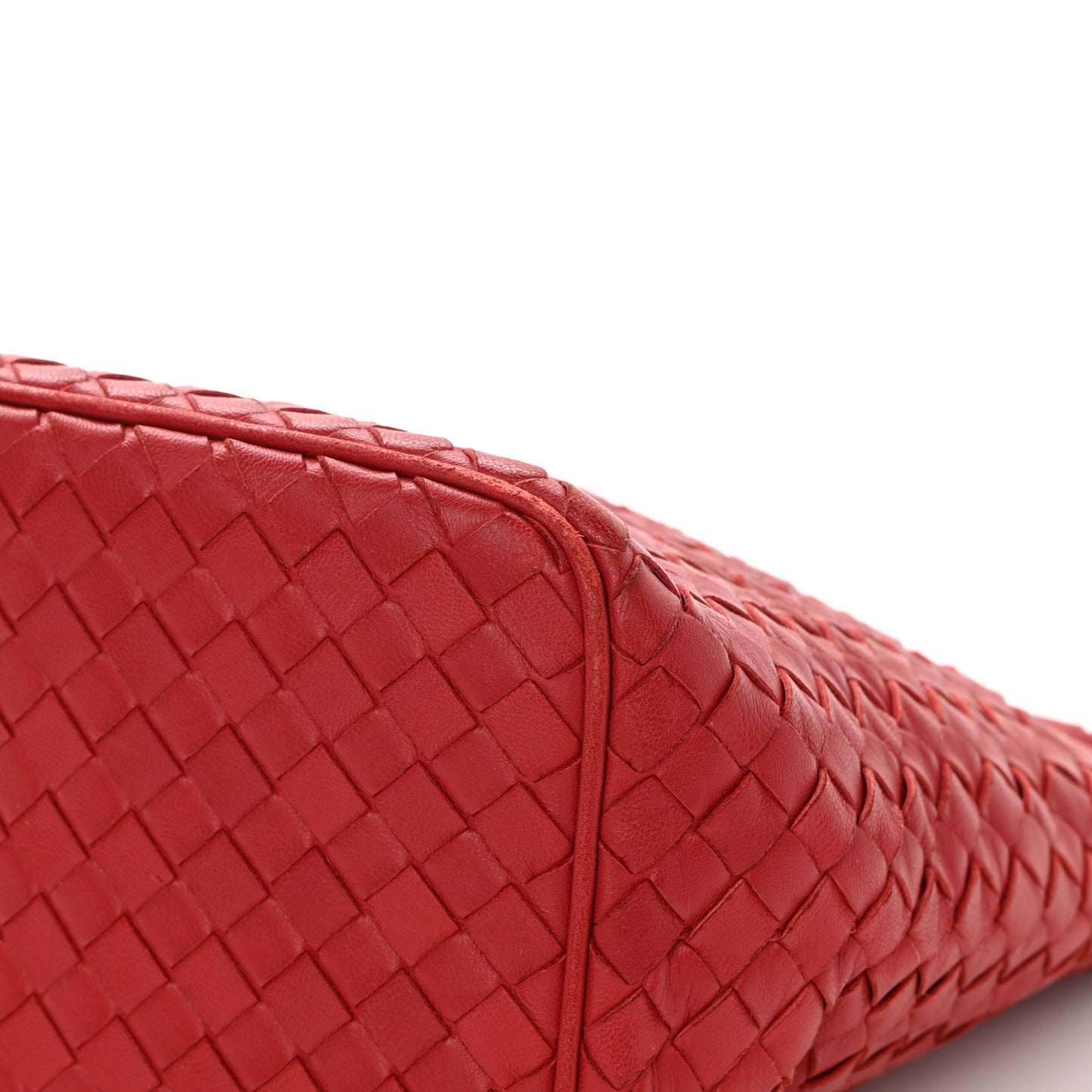 Nappa Intrecciato Small Shoulder Bag Red