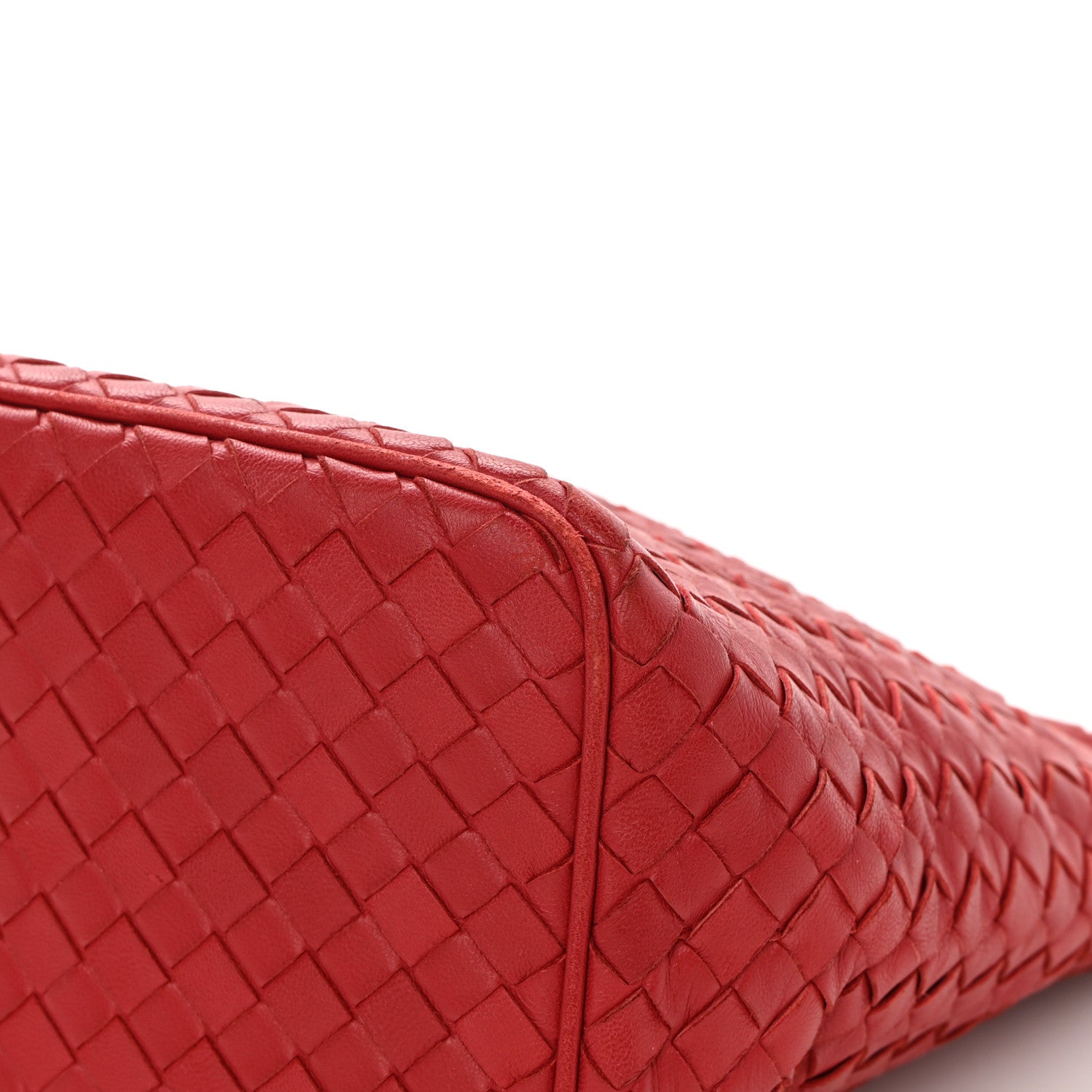 Bottega Veneta Nappa Intrecciato Small Shoulder Bag Red 10 of 11