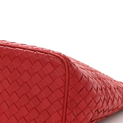 Bottega Veneta Nappa Intrecciato Small Shoulder Bag Red 10 of 11