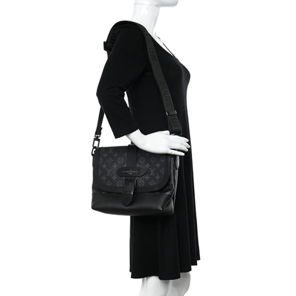 Louis Vuitton Monogram Eclipse Saumur Messenger NV Black 2 of 9