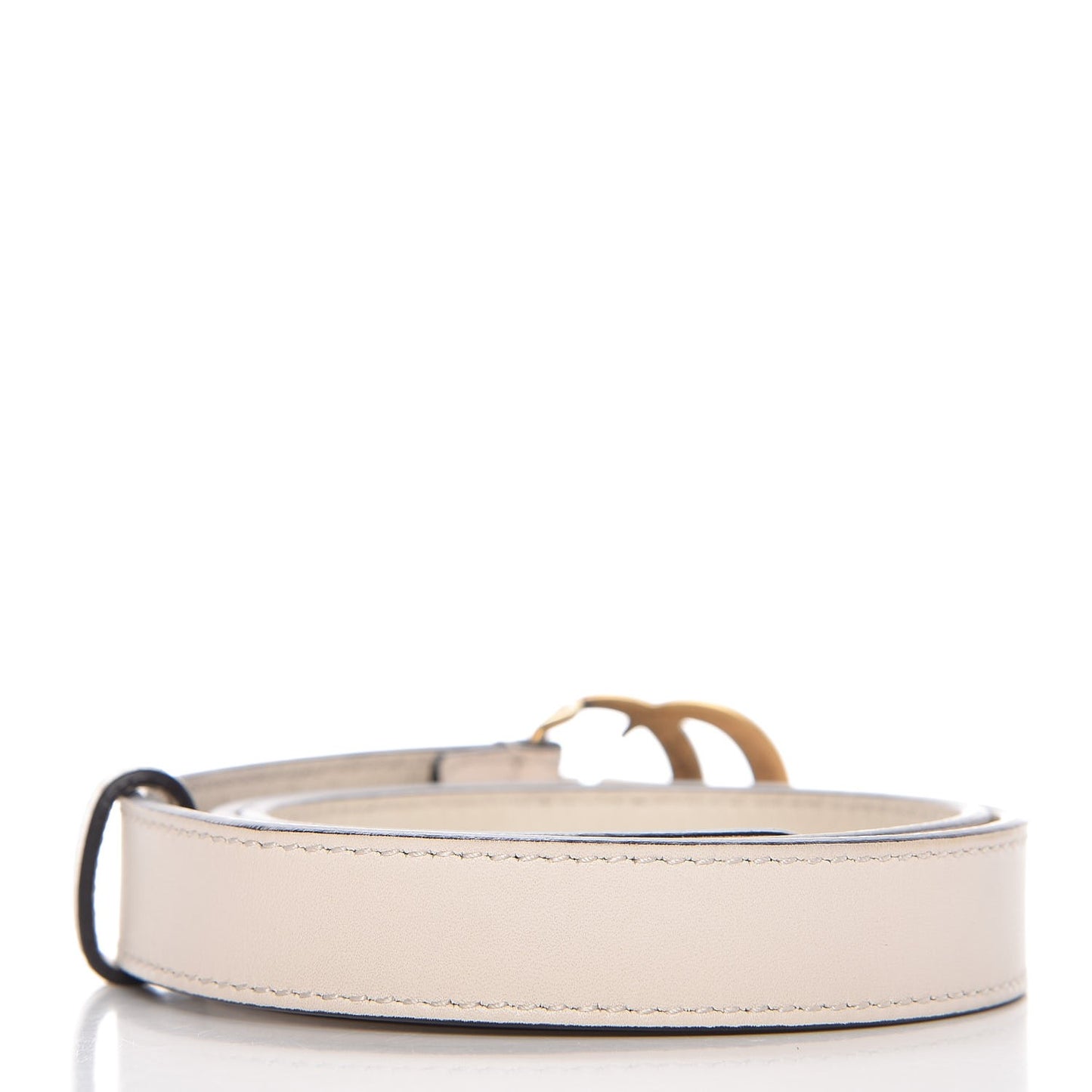 Calfskin Double G 20mm Belt 65 25 Mystic White