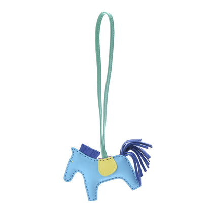 Hermes Milo Lambskin Grigri Rodeo Horse Bag Charm PM Rose Shocking Bleu Azteque Bleu Electrique Menthe Soufre Violet 1 of 4