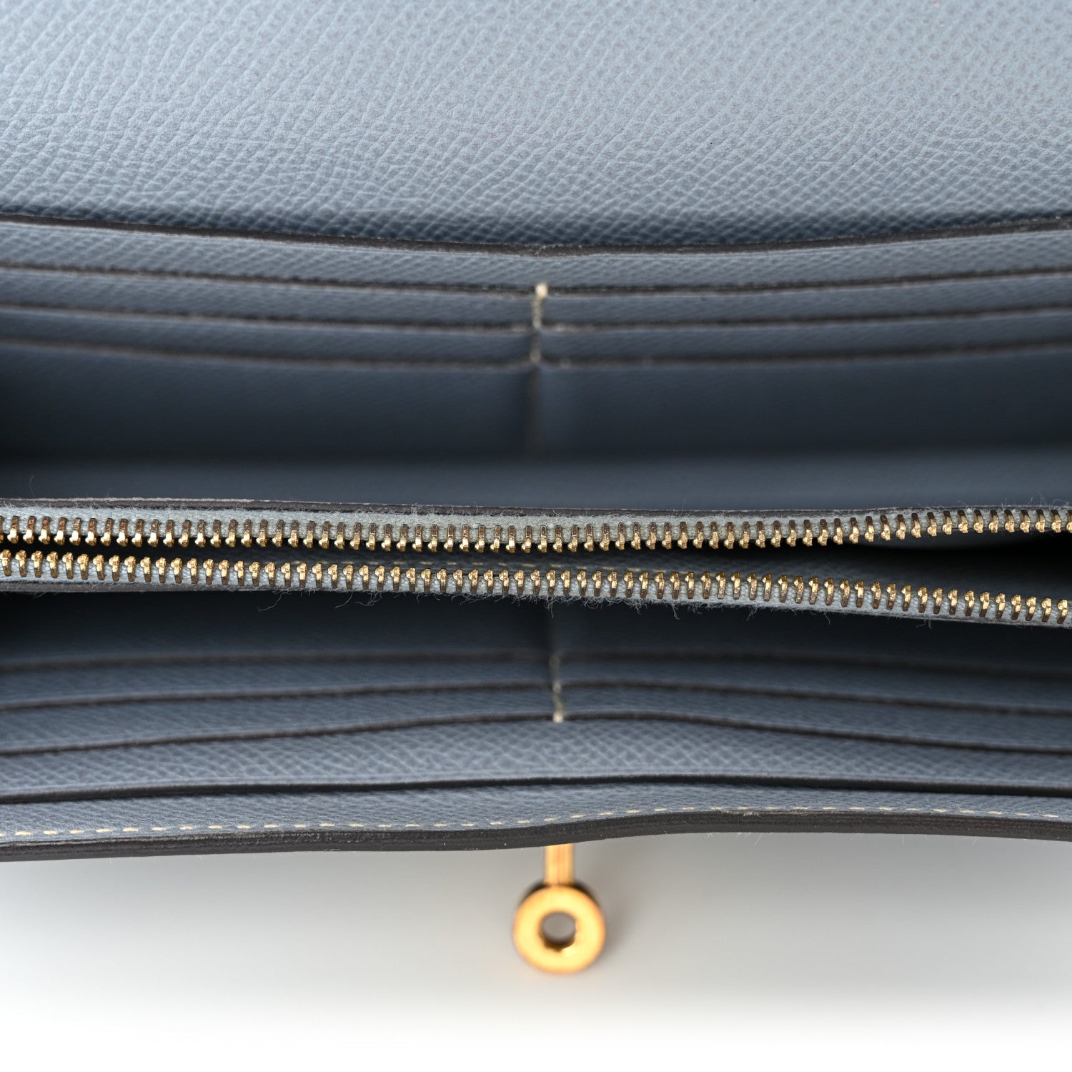 Hermes Epsom Kelly Longue Wallet Bleu Lin 8 of 17
