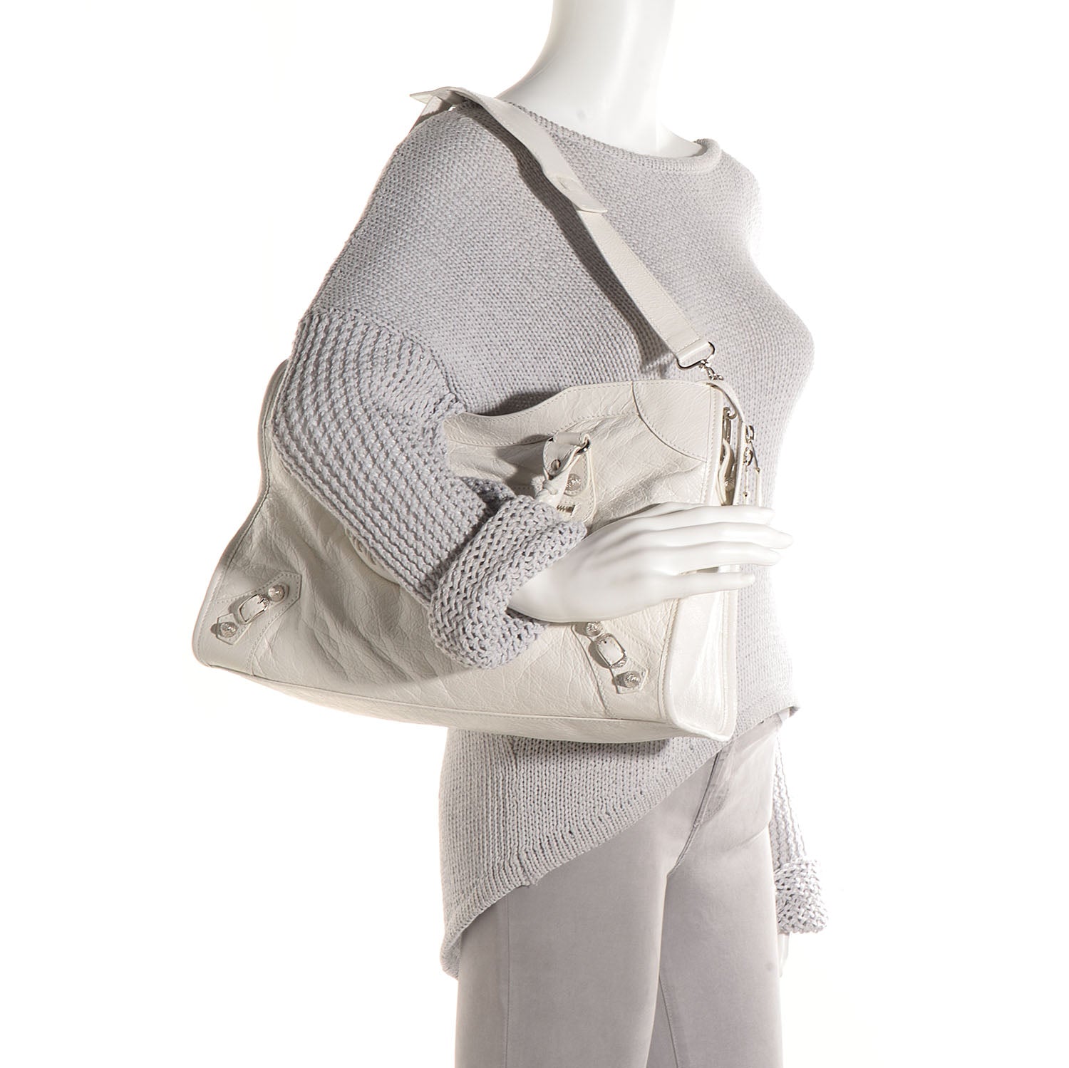 Balenciaga Agneau Giant 12 Silver Hardware City Ivory 2 of 13