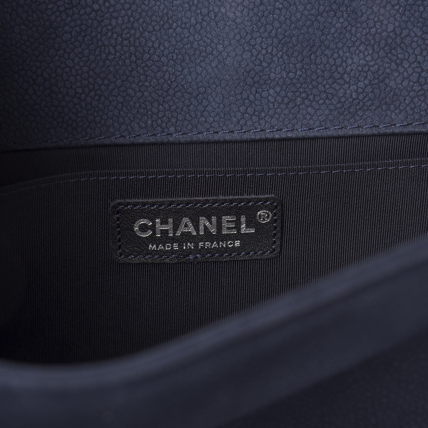 Chanel Iridescent Caviar Quilted Medium Boy Flap Dark Blue 9 of 12