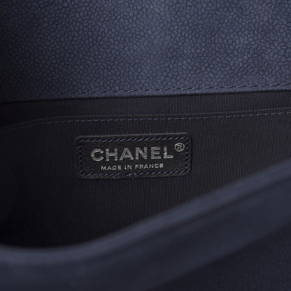 Chanel Iridescent Caviar Quilted Medium Boy Flap Dark Blue 9 of 12
