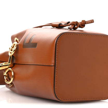 Fendi Vitello King F is Fendi Logo Embossed Mini Mon Tresor Bucket Bag Cuoio 9 of 11