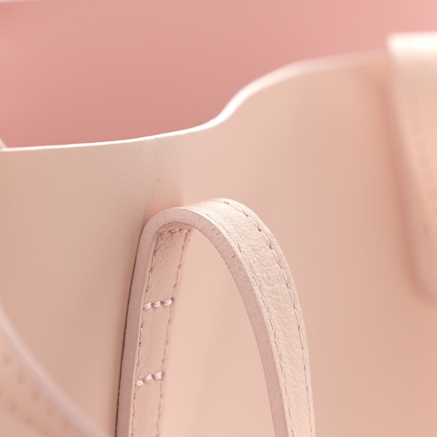 Vegetable Tanned Calfskin Large Shopping Bag Rosa