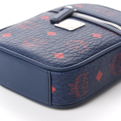 MCM Visetos X-Mini Crossbody Bag Deep Blue Sea 7 of 8