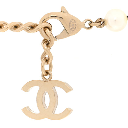 Chanel Pearl Lambskin CC Vintage Allure Necklace Gold 4 of 4