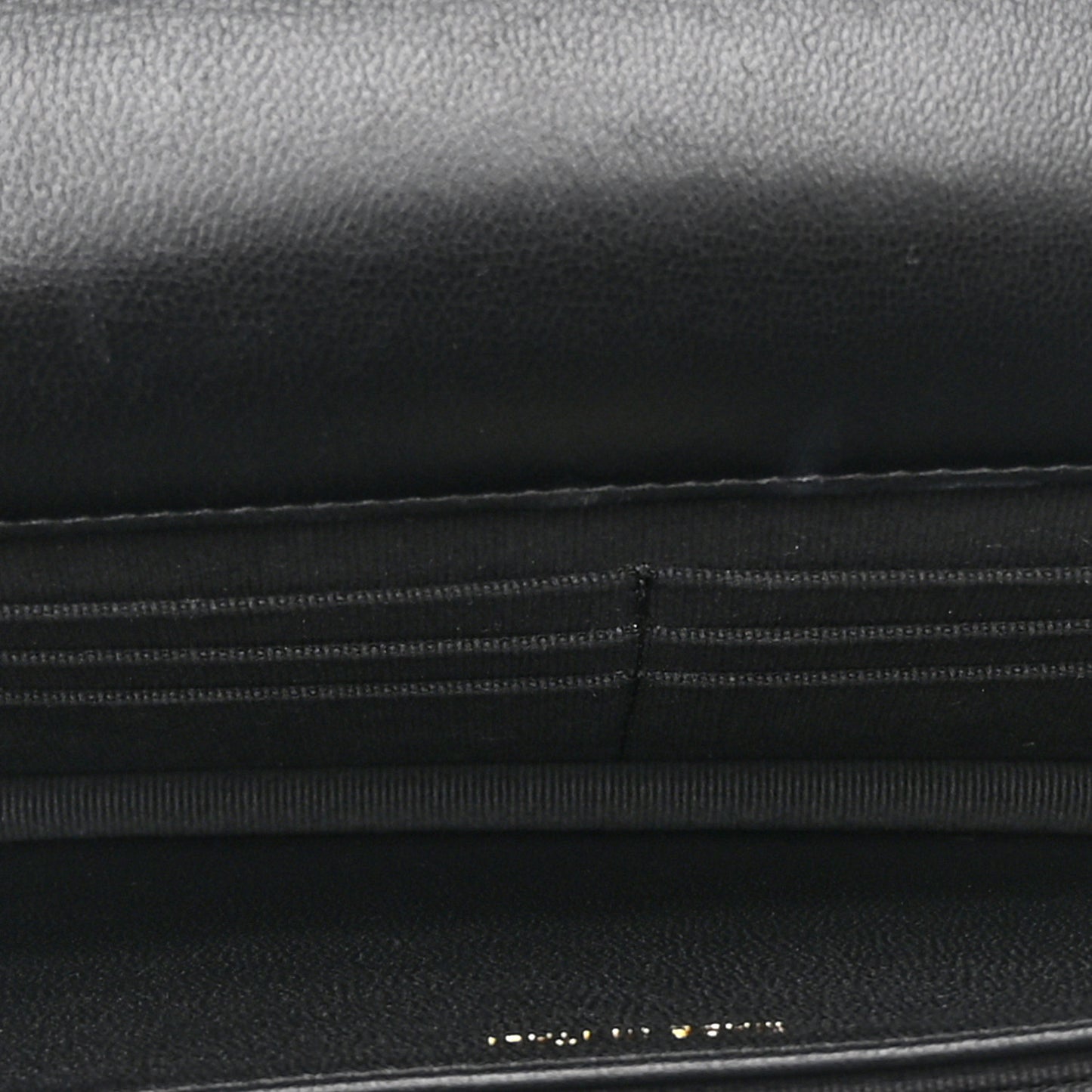 Lambskin Quilted Trendy CC Wallet On Chain WOC Black