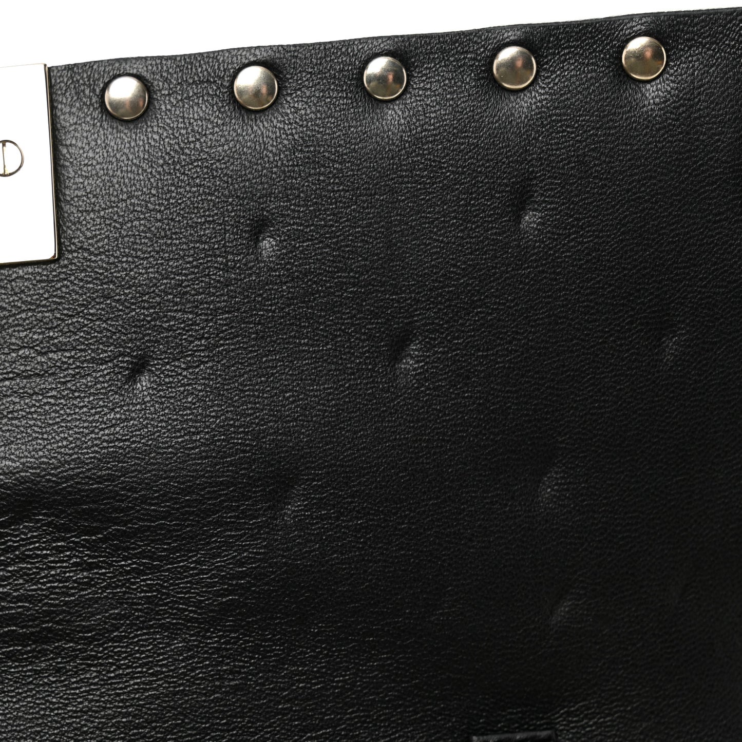 Nappa Rockstud Spike Wallet on Chain Black