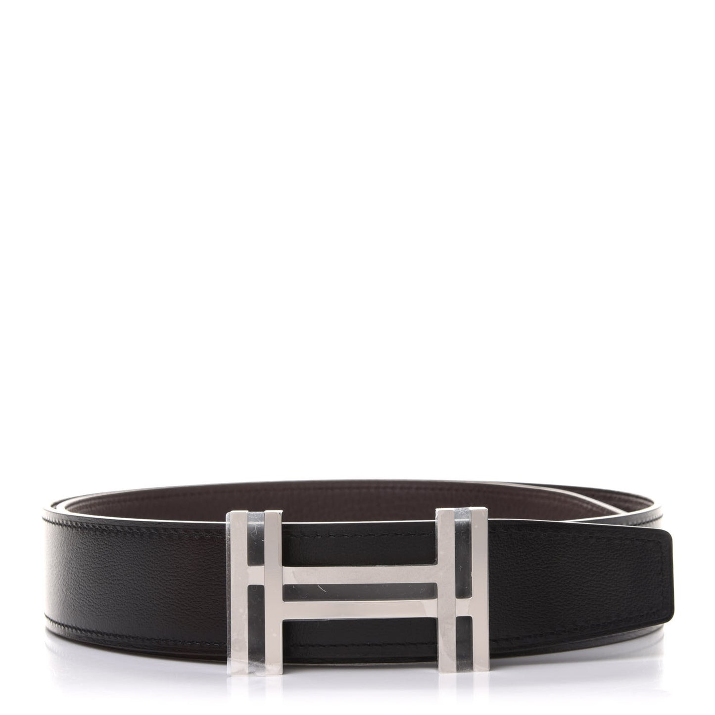 Box Togo 32mm Au Carre H Belt 80 Black Chocolate