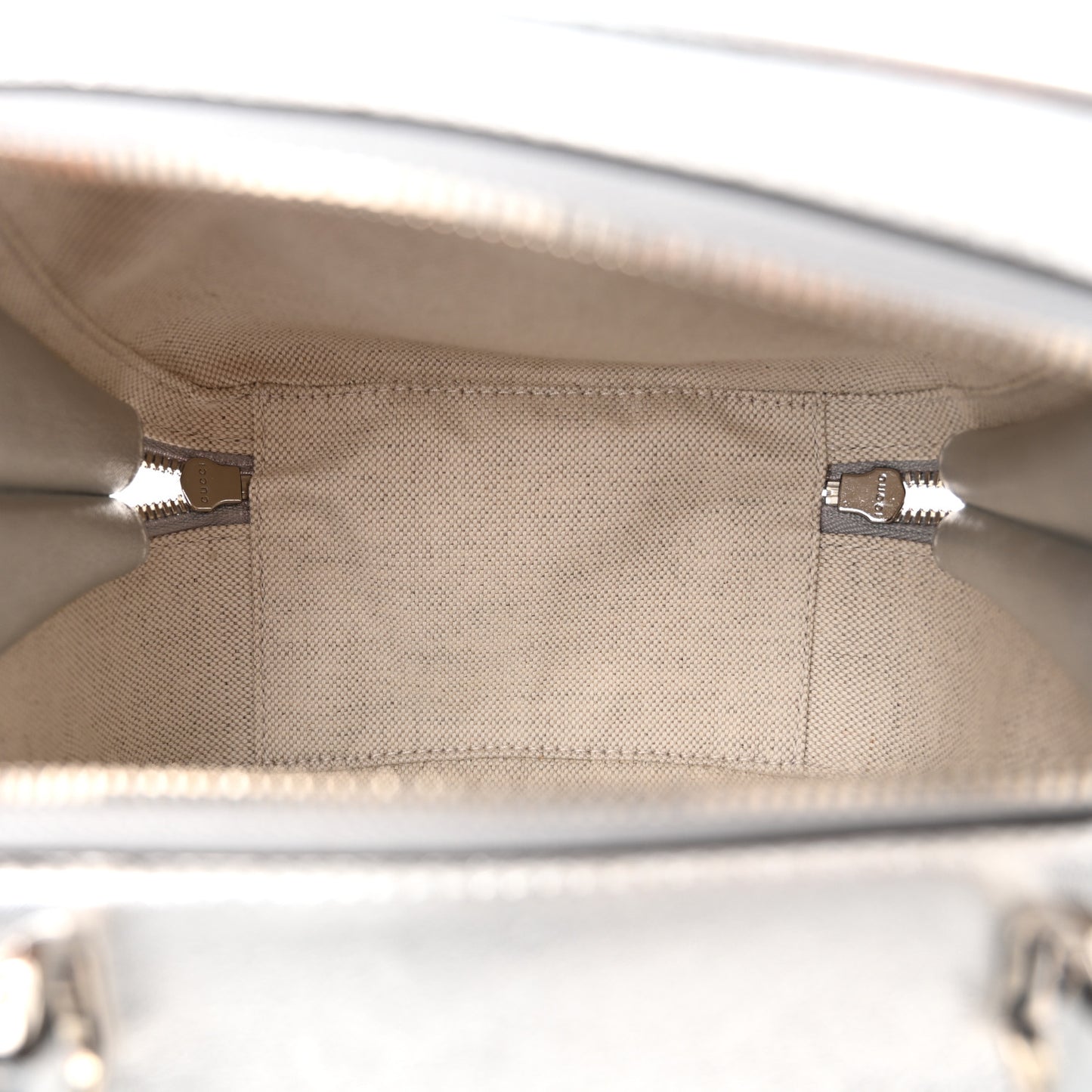Metallic Sakai Be Green Calfskin Diagonal Stitched Blondie Top Handle Bag Silver