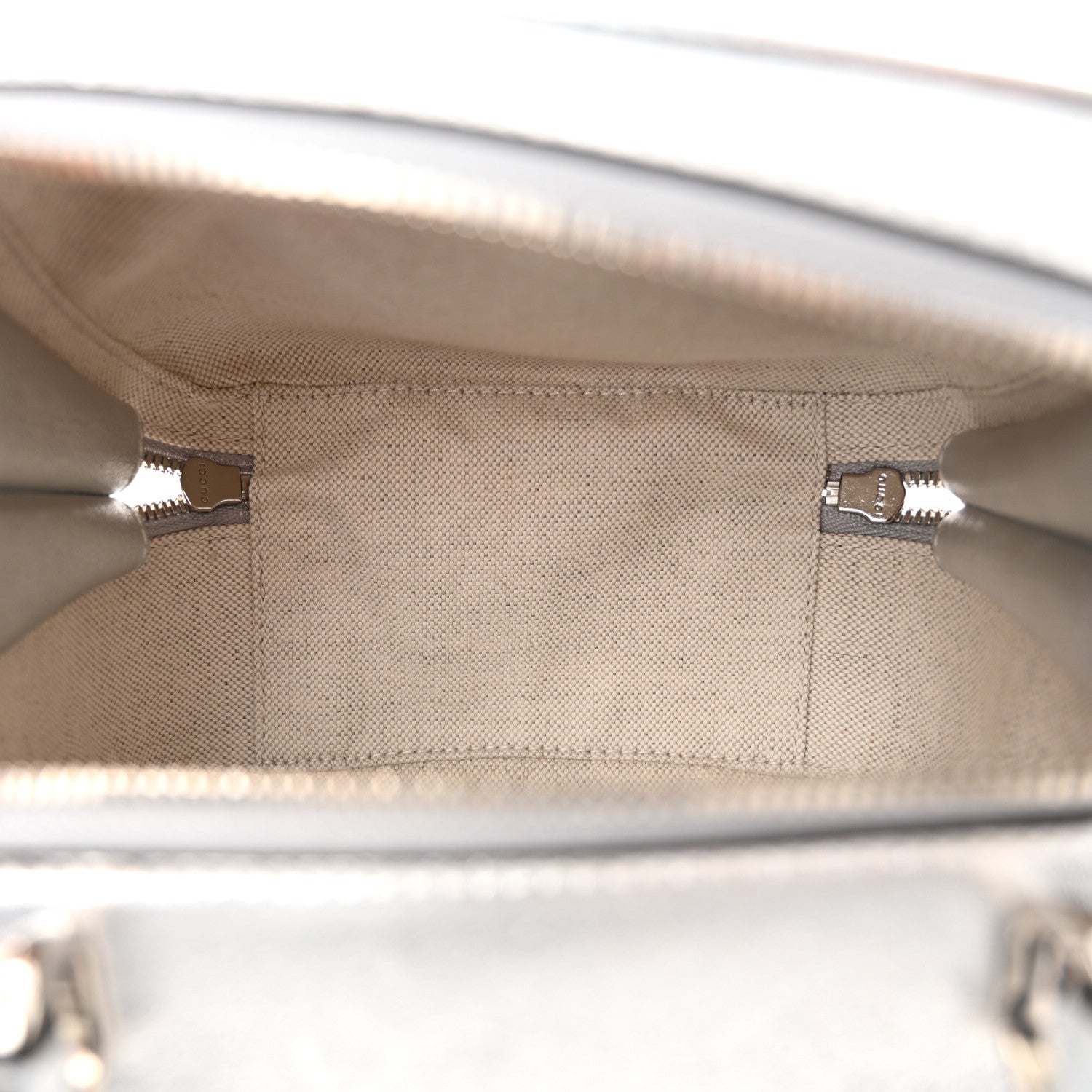 Gucci Metallic Sakai Be Green Calfskin Diagonal Stitched Blondie Top Handle Bag Silver 5 of 10