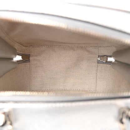 Gucci Metallic Sakai Be Green Calfskin Diagonal Stitched Blondie Top Handle Bag Silver 5 of 10